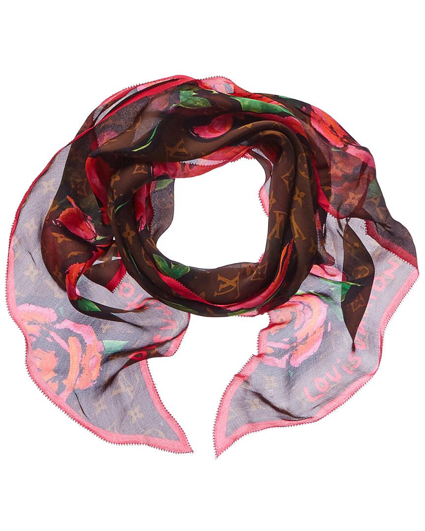 Louis Vuitton Limited Edition Stephen Sprouse Rose Monogram Silk Scarf -  Lyst