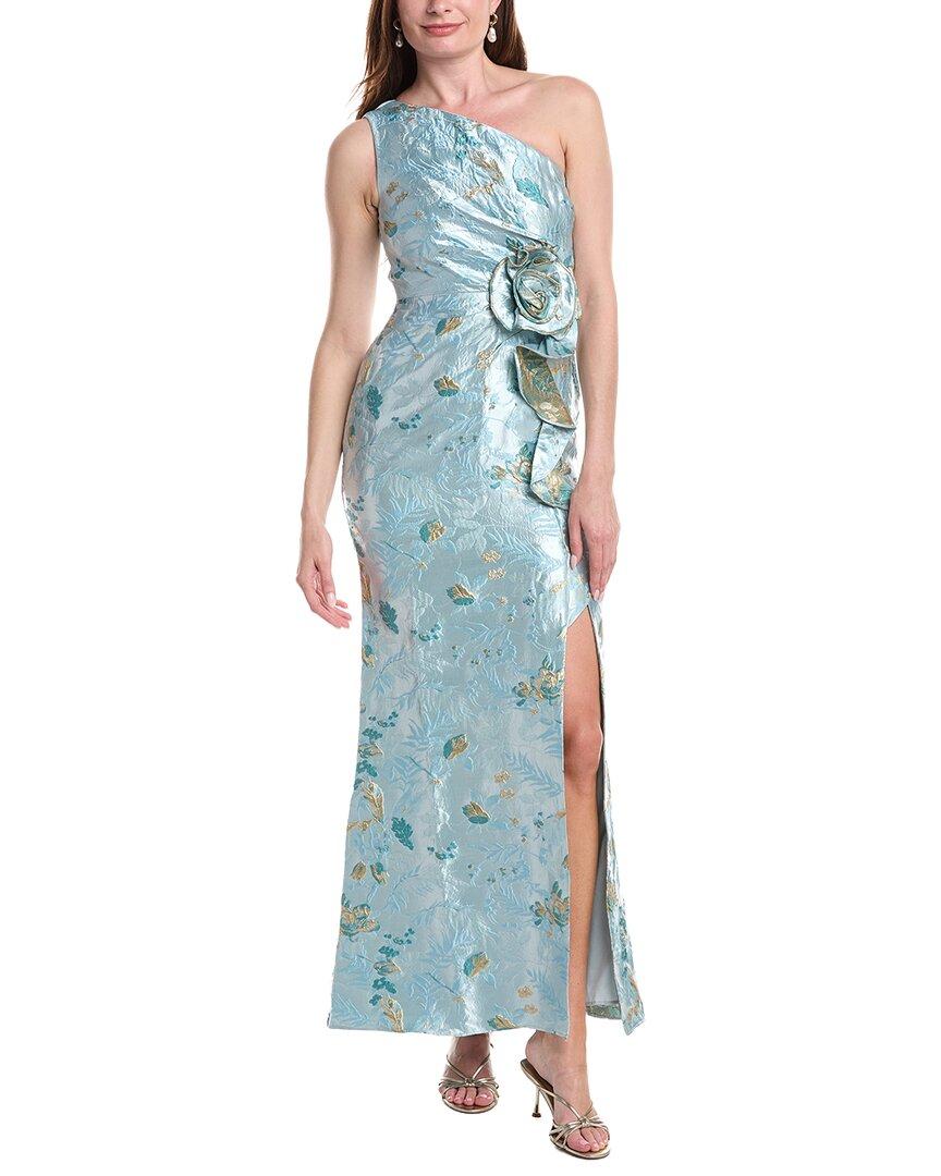 sachin and babi light blue dress Adrianna by Adrianna Papell Mesh Strapless Long Dress