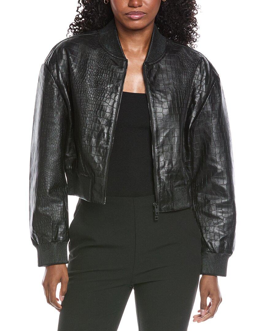 Blouson En Cuir Walter Baker - Taille M Femme - Style Motard - Neuf Avec étiquettes