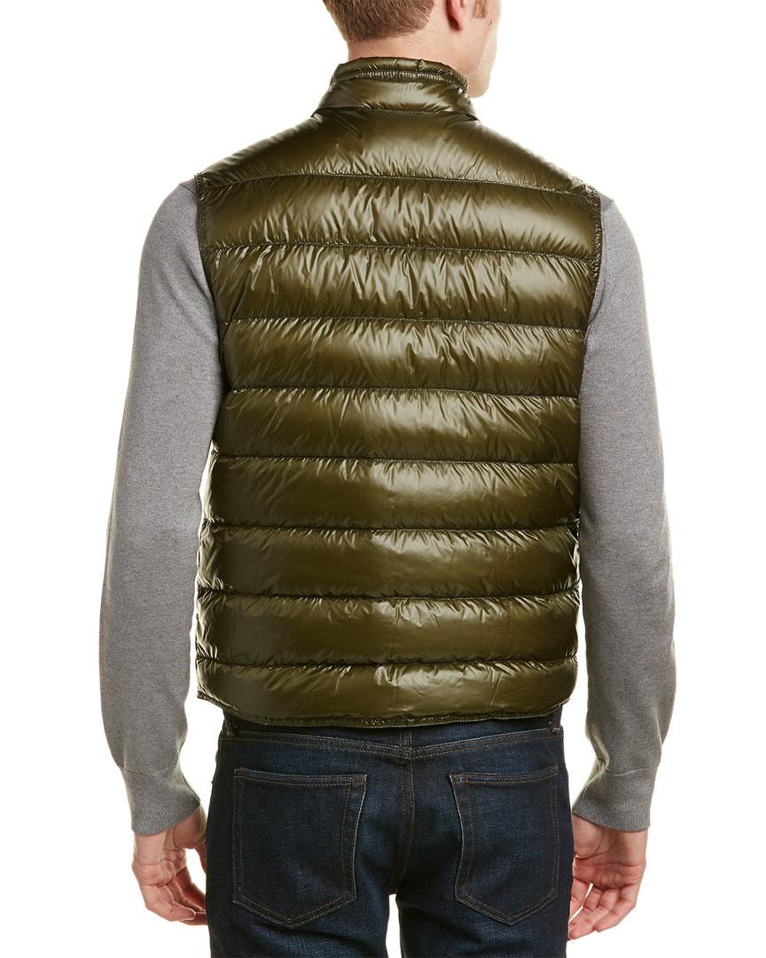 Moncler Synthetic Gui Quilted Down Vest in Green for Men - Lyst
