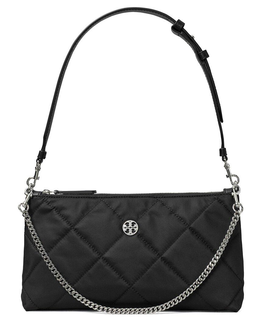 Tory Burch Willa Quilted Nylon Zip Shoulder Bag in Black | Lyst