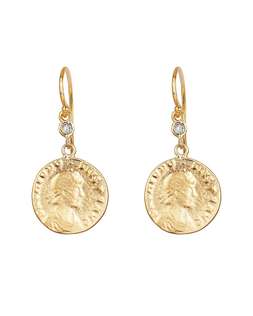 Ariana Rabbani 14k Diamond Roman Coin Earrings in Metallic - Lyst