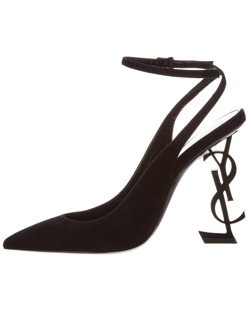 Saint Laurent Lee 110mm Slingback Patent Leather Pumps - Black