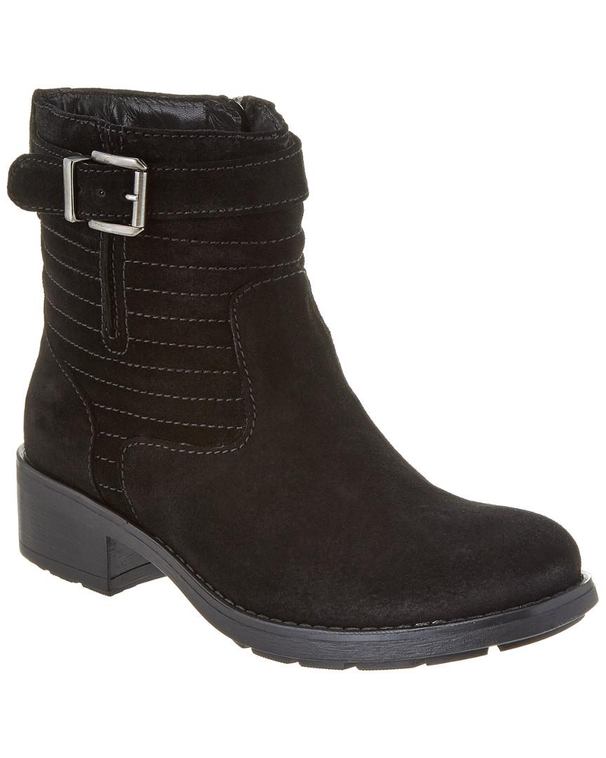 Aquatalia Sabel Waterproof Suede Bootie in Black Lyst