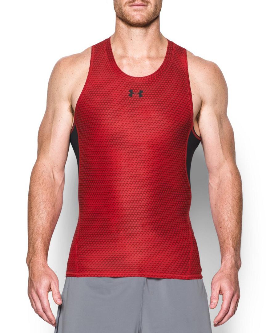Under Armour Synthetic Men's Heatgear® Armour Printed Compression Tank in  Red for Men - Lyst