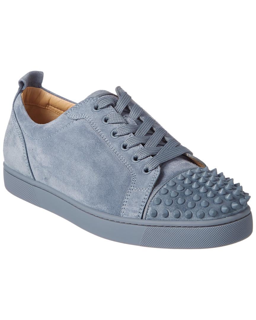 Christian Louboutin Louis Junior Spikes Suede Sneaker in Blue for