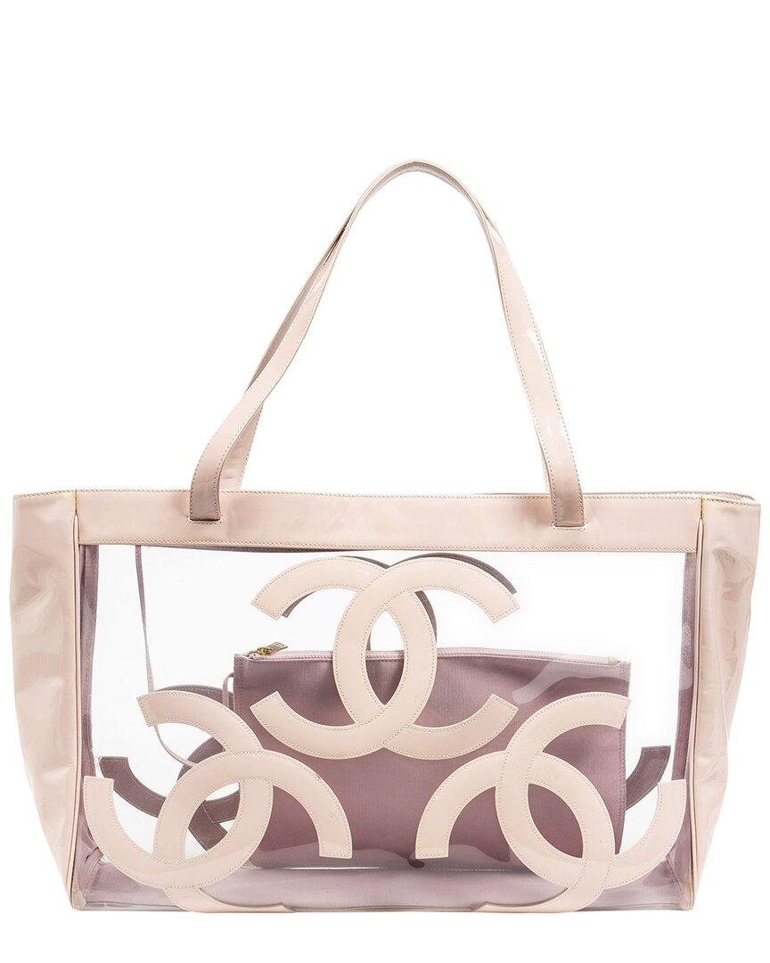 Chanel Baby Pvc Leather Cc Logo Tote Authentic Pre Owned in Pink Lyst UK