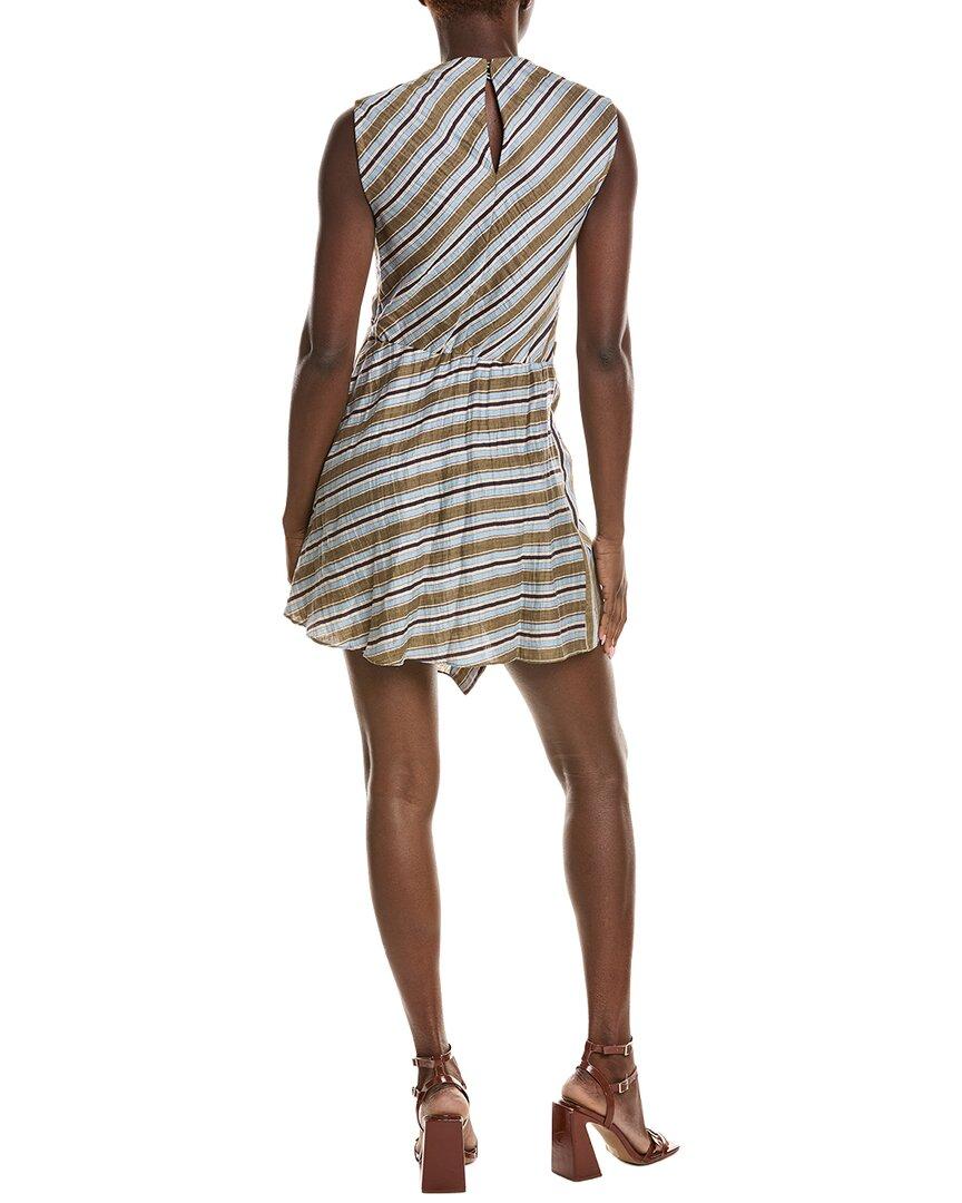 A.L.C. Dion Linen-Blend Mini Dress in Brown | Lyst A.L.C. Dion Linen-Blend Mini Dress in Brown | Lyst