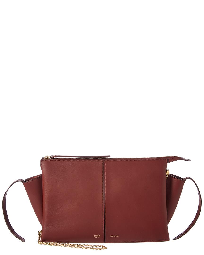 celine tri fold clutch on chain