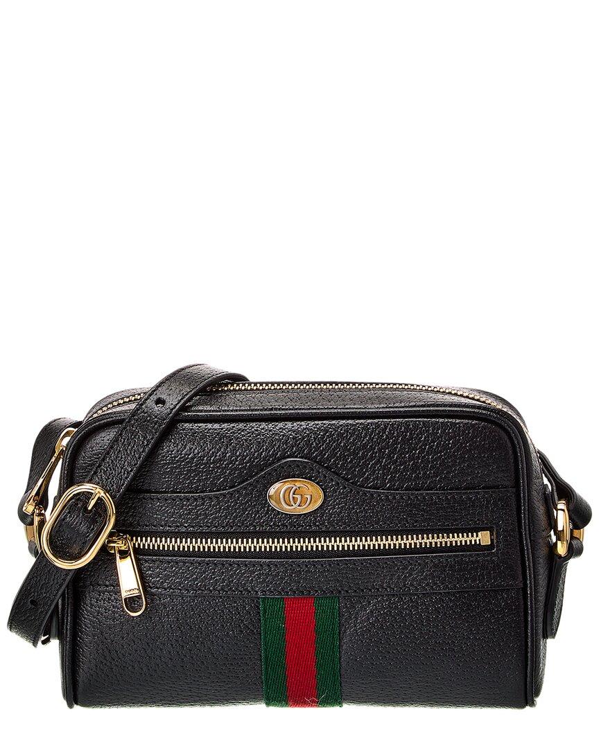 Gucci Ophidia Mini Leather Crossbody in Black Lyst