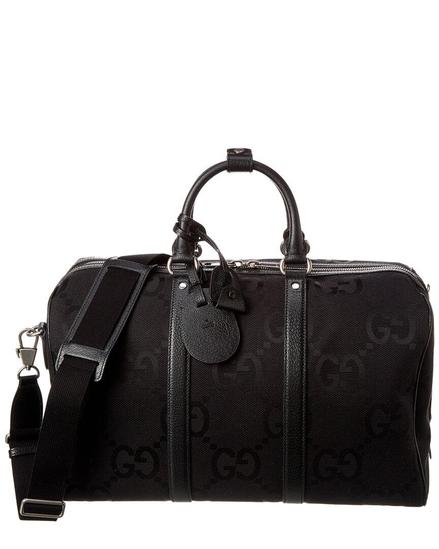 Jumbo GG mini duffle bag in black leather