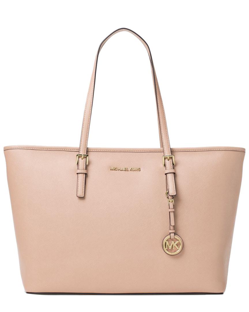 michael kors medium saffiano leather top zip tote