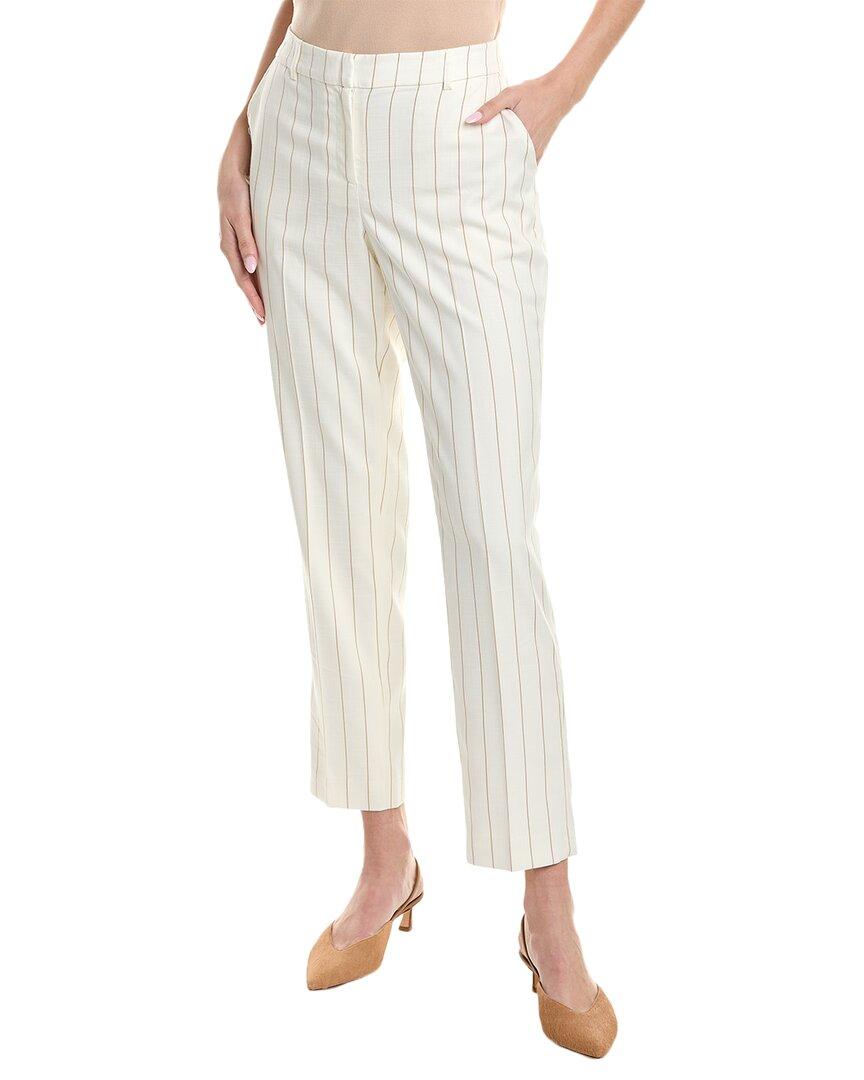 Anne Klein Fly Front Slash Pocket Straight Ankle Pant in White Lyst Canada