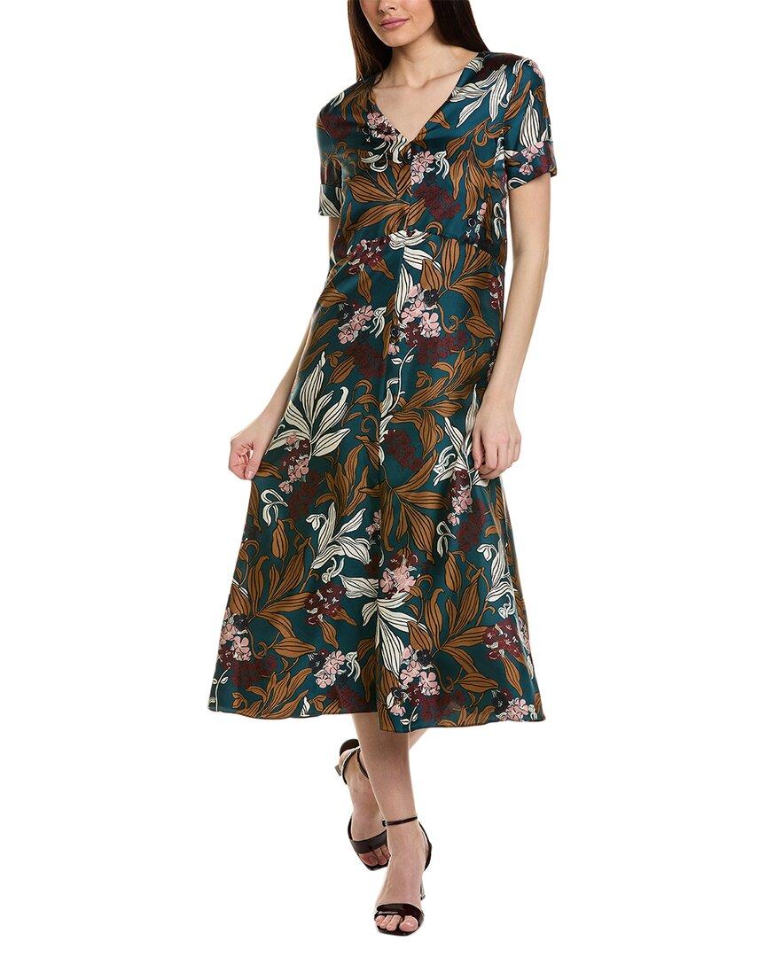 Max Mara S Paola Silk Midi Dress in Green Lyst UK