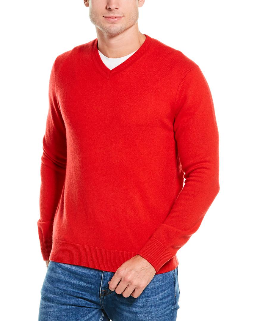 RAFFI V-neck Cashmere Sweater in Red for Men - Lyst