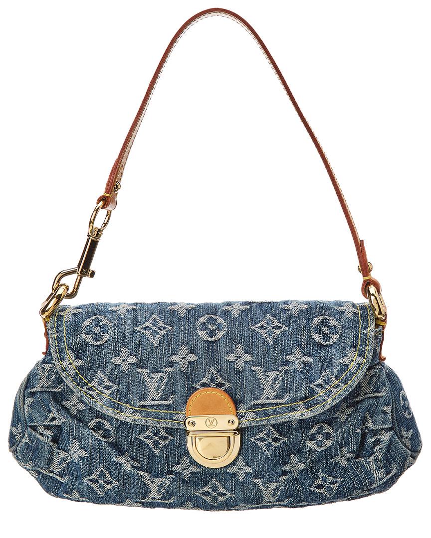 Louis Vuitton Monogram Denim Mini Pleaty Bag in Blue