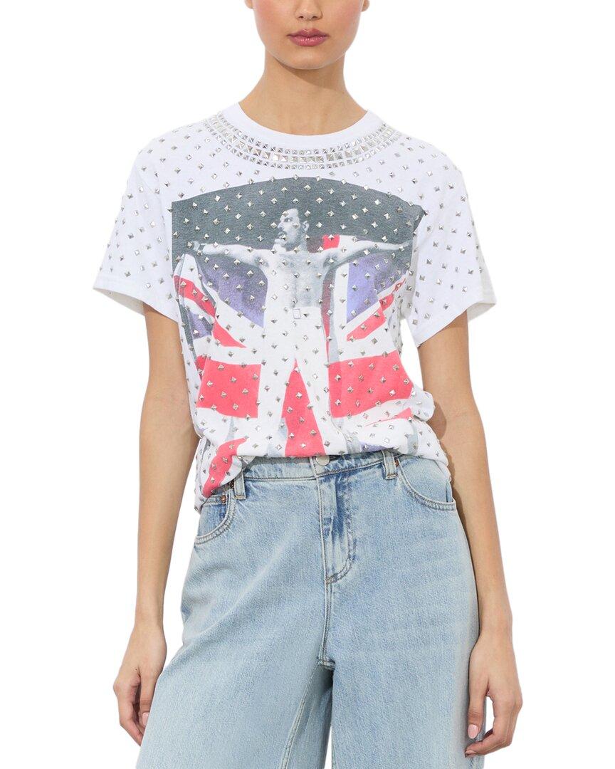 Shira Tee In White/multi | Alice + Olivia