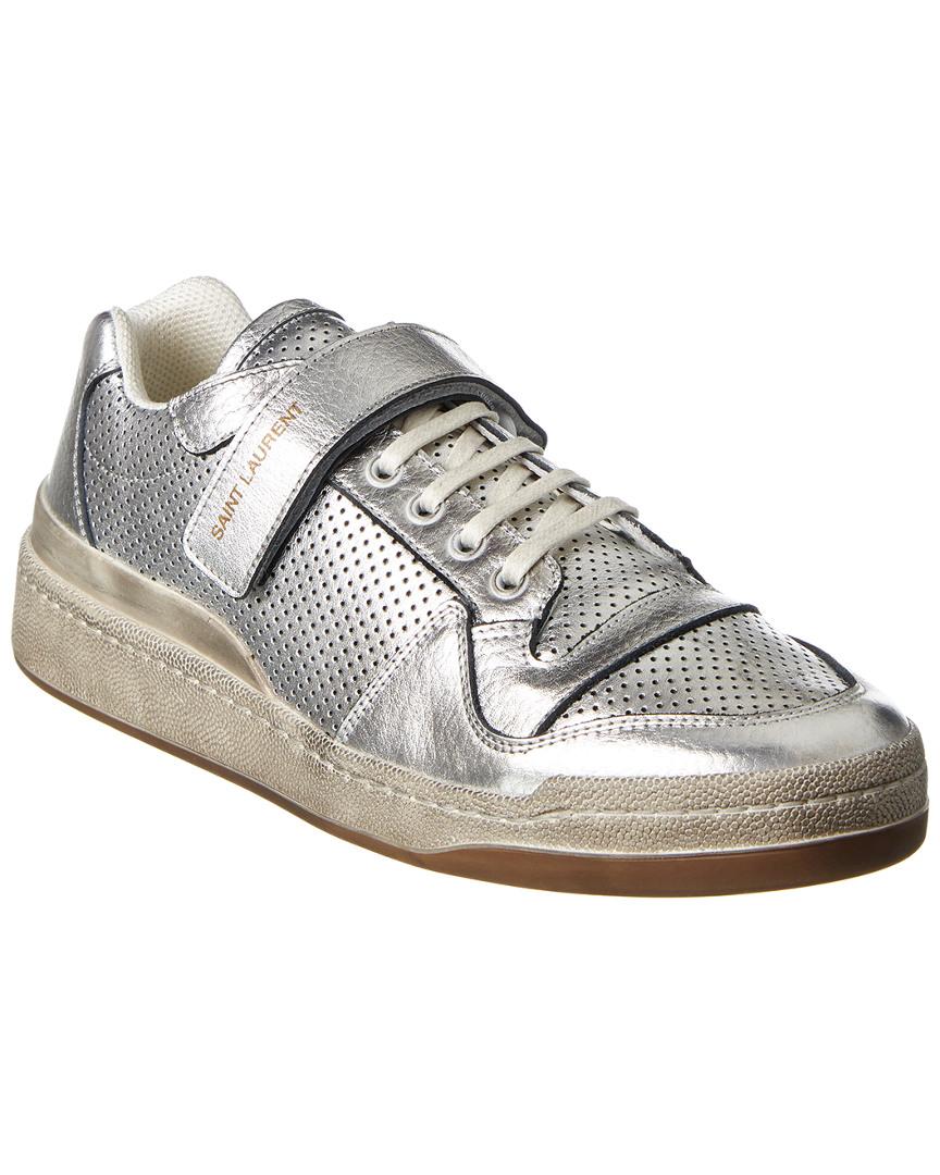 saint laurent perforated leather sneakers