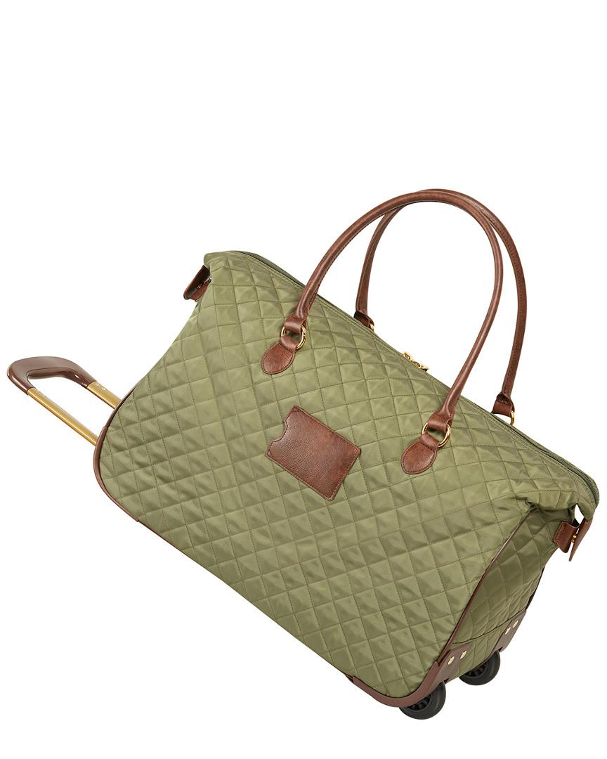 Anne Klein Synthetic Wheeled Duffle Bag in Green - Lyst