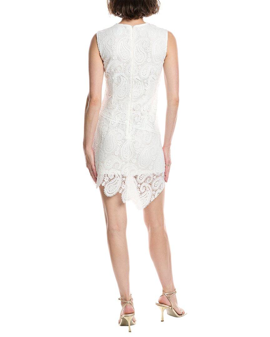 Adrianna Papell Lace Sheath Dress in White | Lyst
