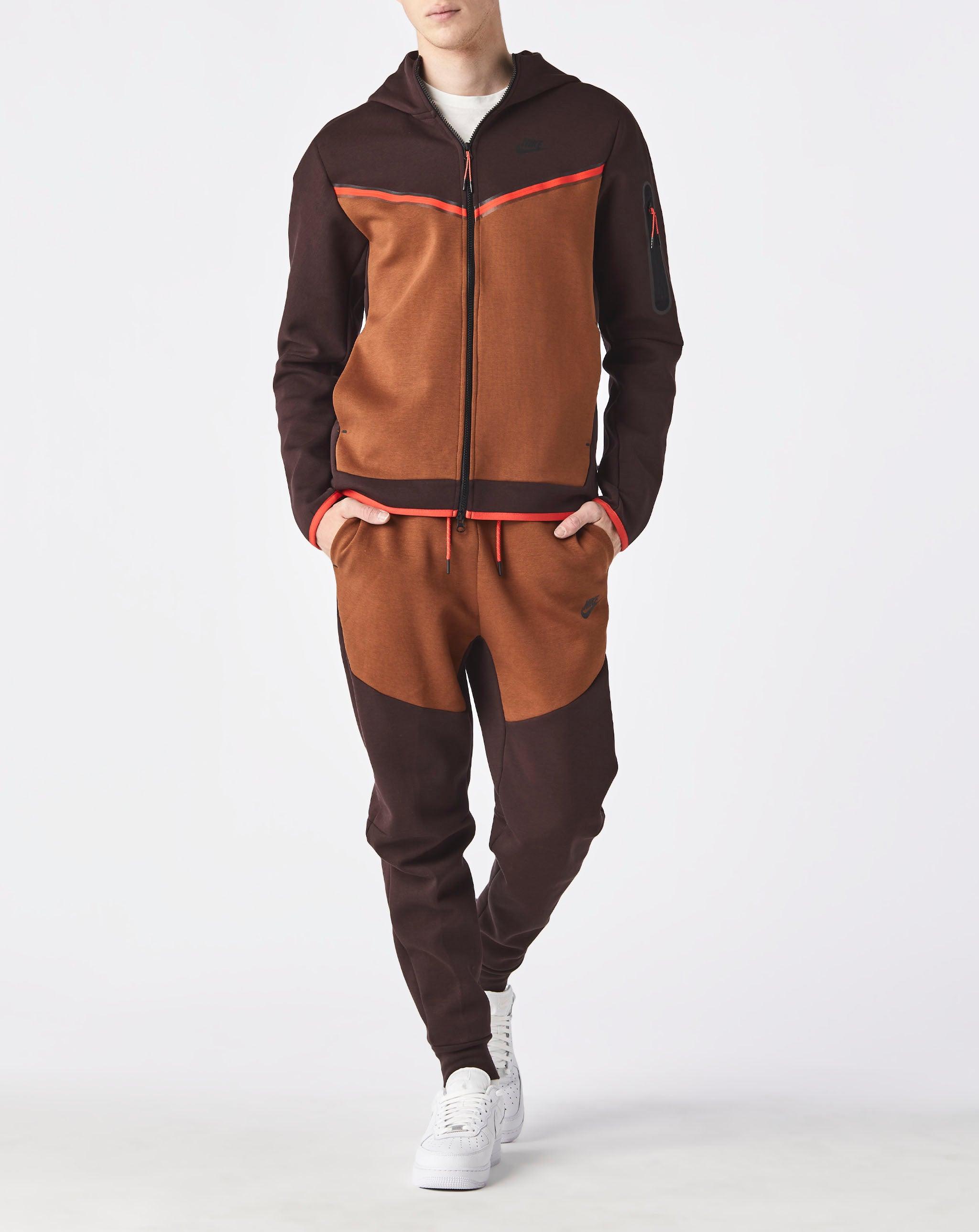 brown nike tech suit