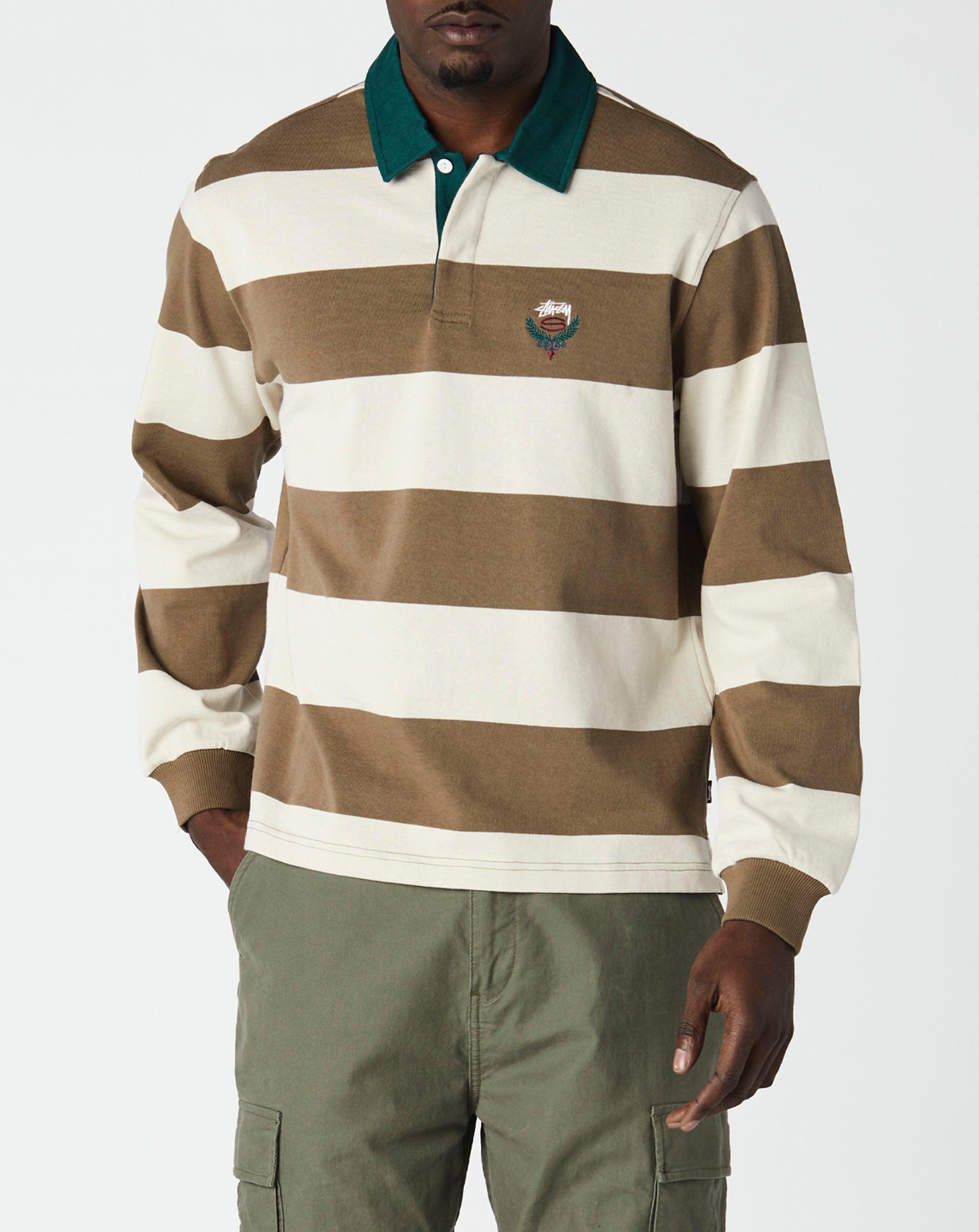Stussy Cotton Big Stripe Rugby Shirt in 