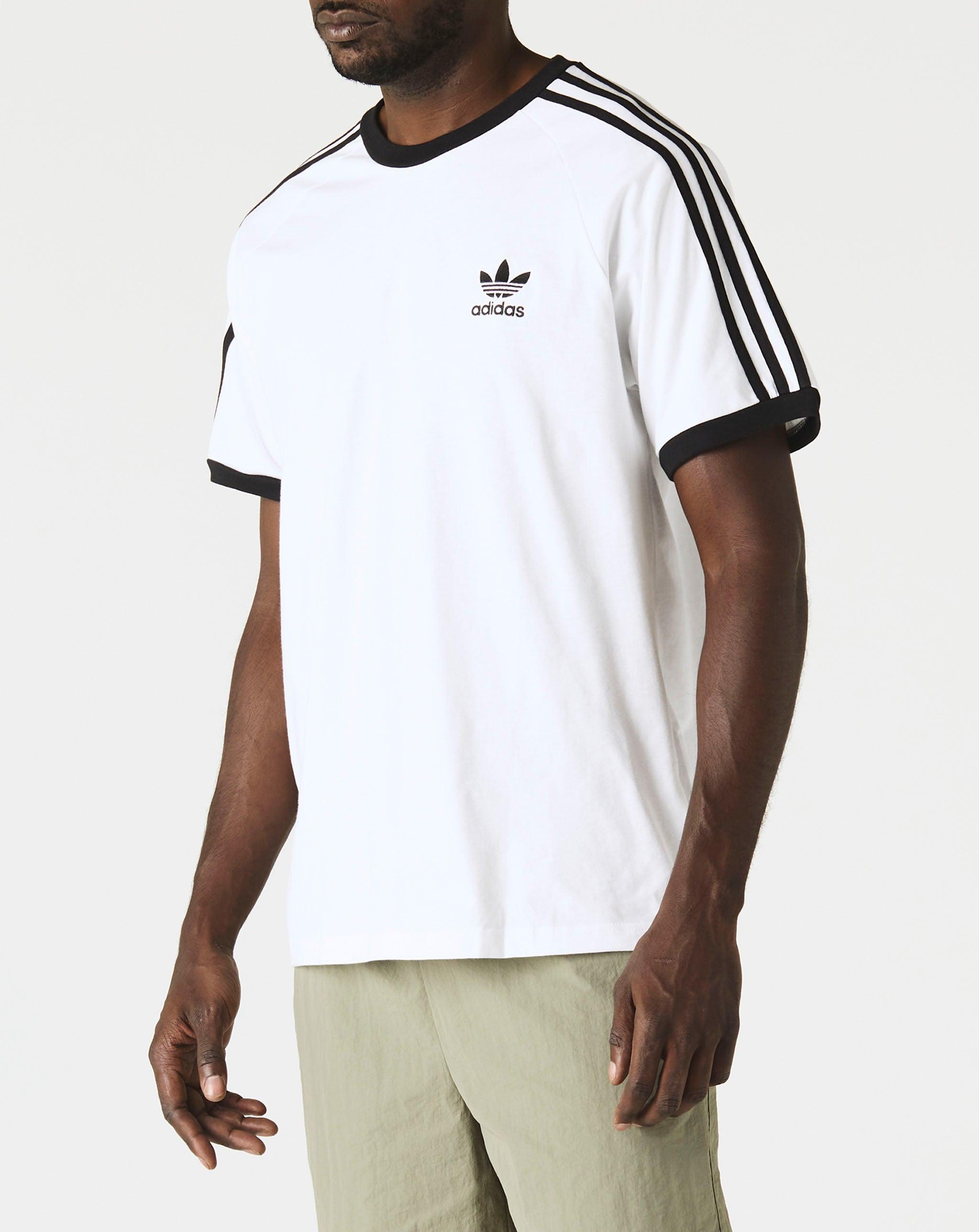 adidas Cotton 3-stripes T-shirt in White for Men | Lyst