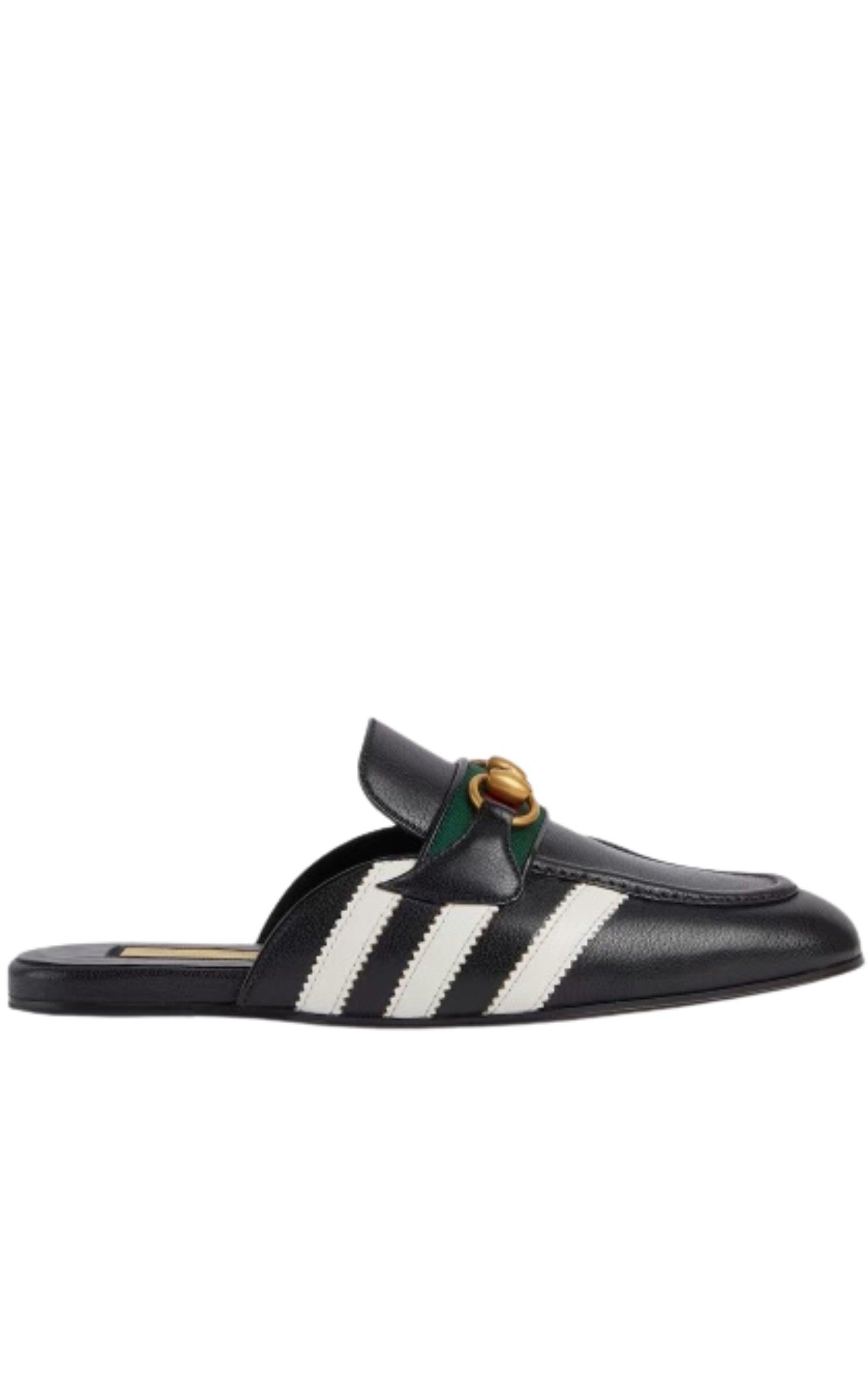 Horsebit gucci stripe slingback slipper outlet