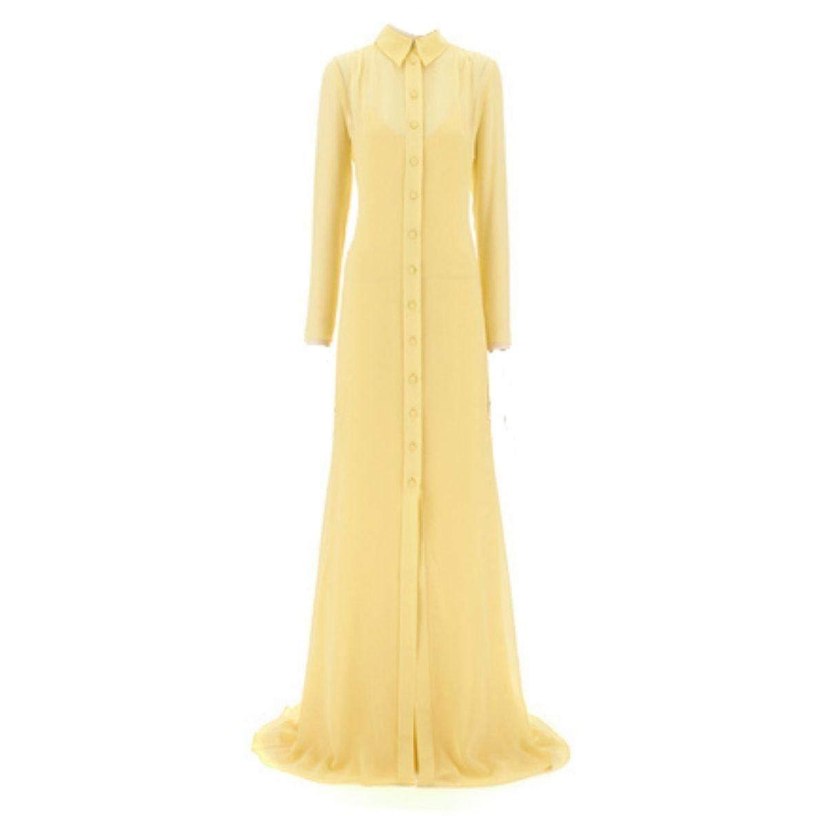 slim fit dress slacks Gucci Jeweled Collar Silk Chiffon Layered Gown main image 0