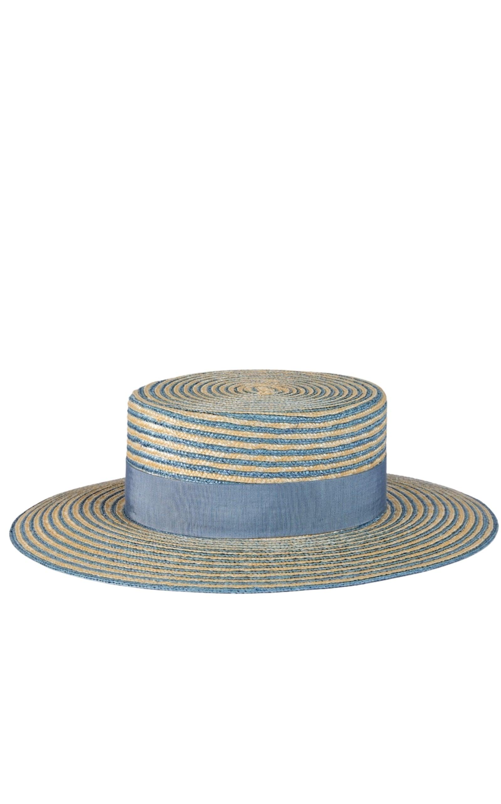 ハット Alvy Striped Blue Straw Hat Gucci Alvy Striped Blue Straw Hat | Lyst UK