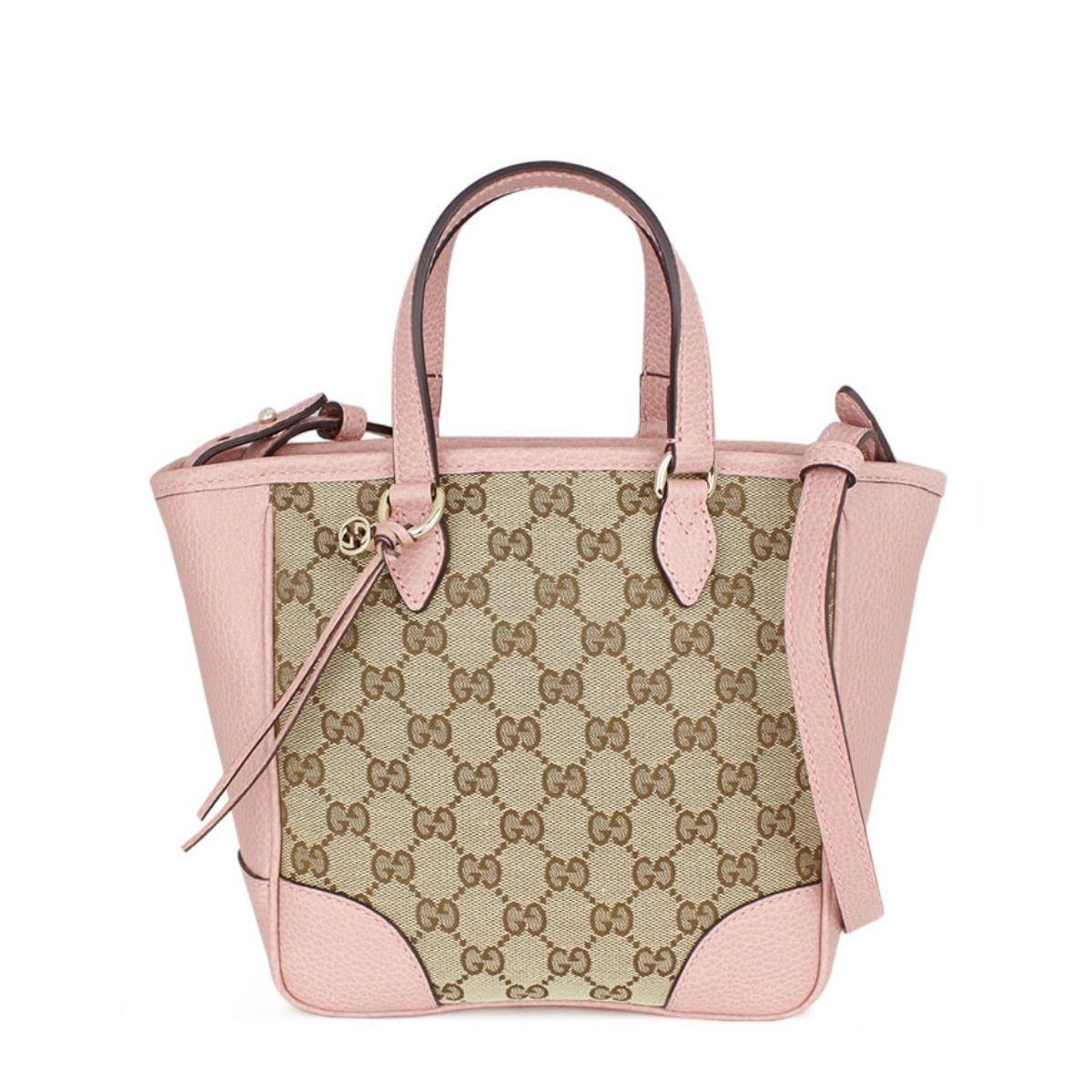 Gucci Pink GG Canvas Small Bree Tote in Beige (Natural) - Save 40% | Lyst