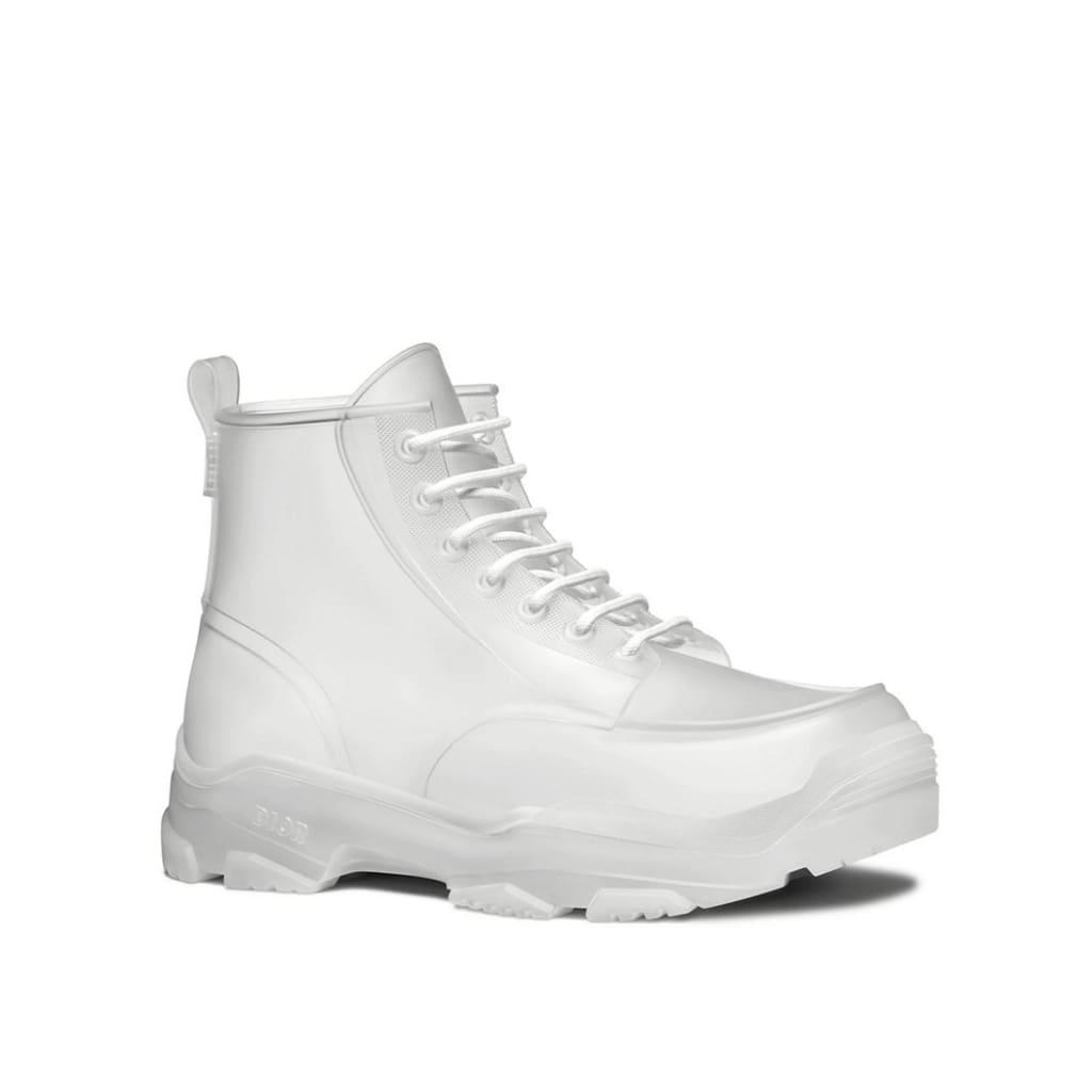 Dior Transparent High-top Rubber Boots in White for Men | Lyst