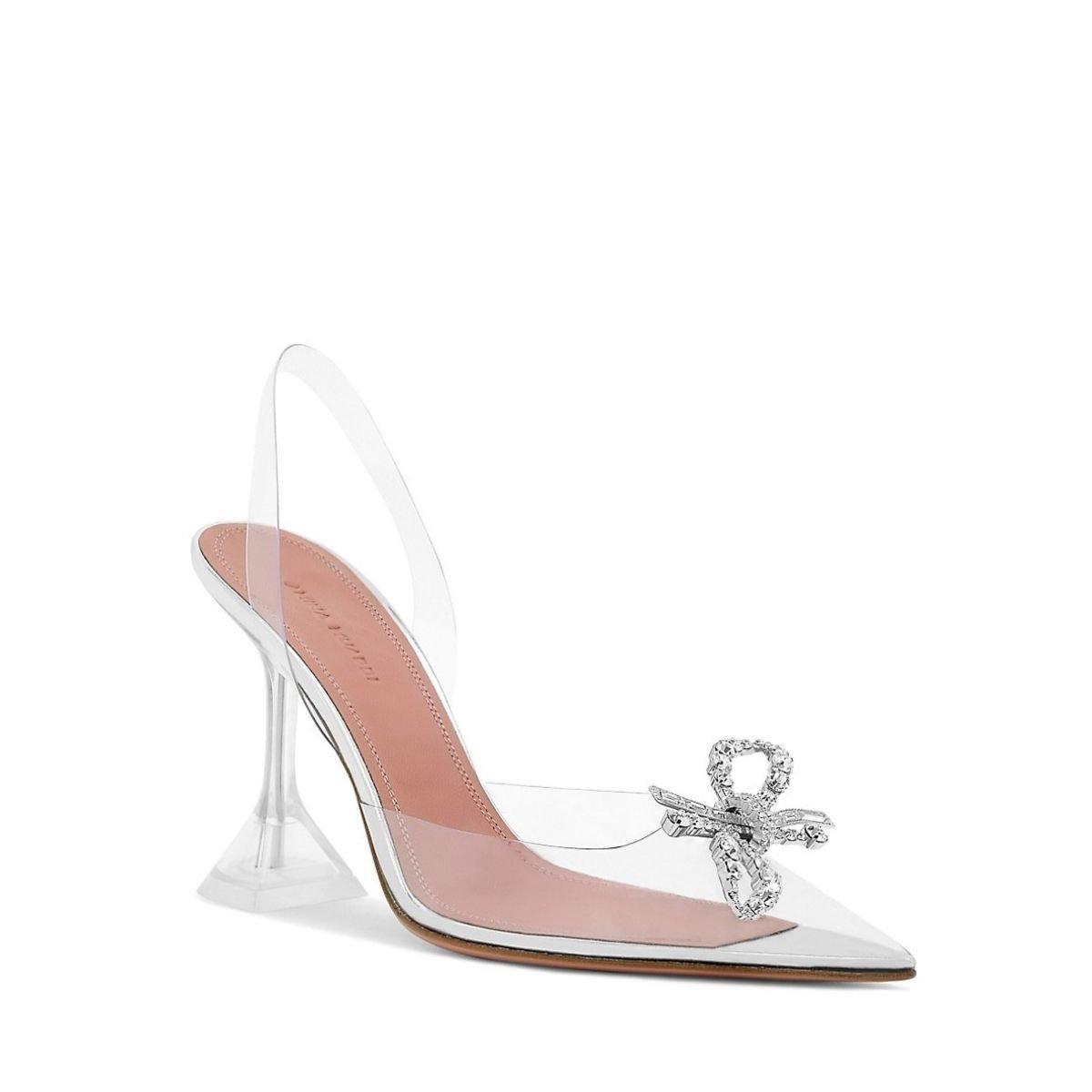 slingback perspex heels