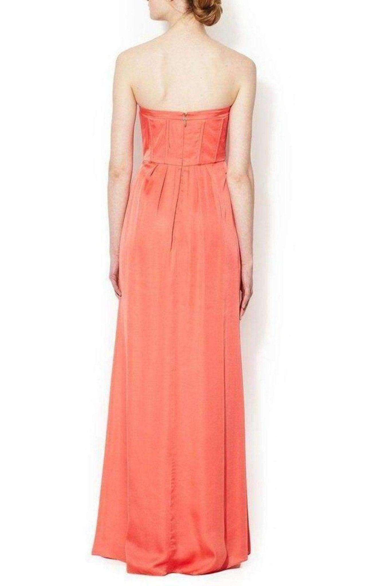 bcbg orange strapless dress BCBG Coral strapless dress BCBGMAXAZRIA