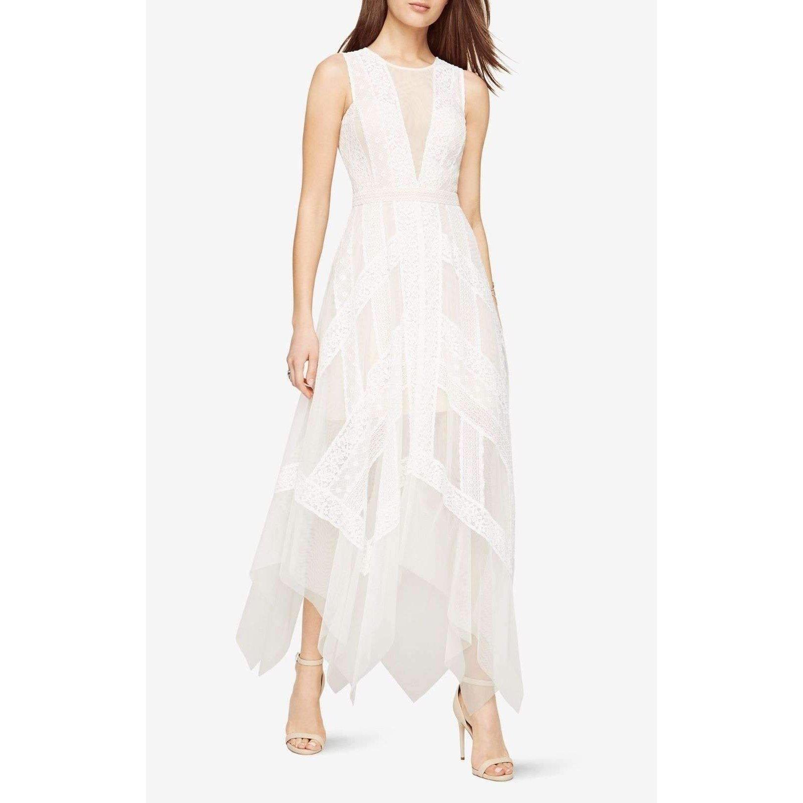 bcbg andi lace dress pink