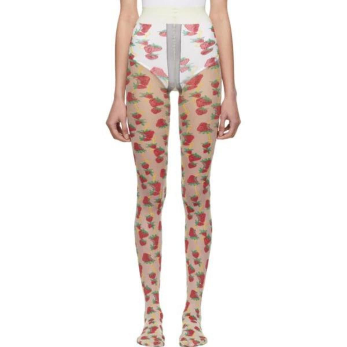 Gucci Strawberry Logo Horsebit Tights in Pink Lyst