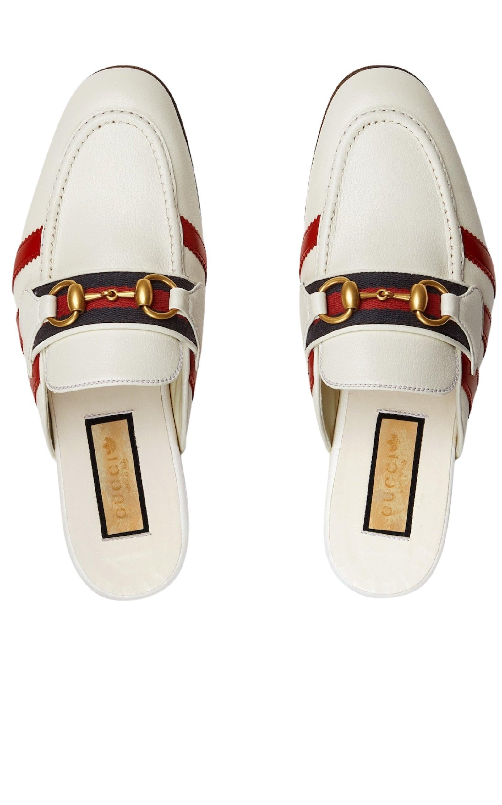 Gucci Horsebit X Adidas Leather Slipper In White Lyst