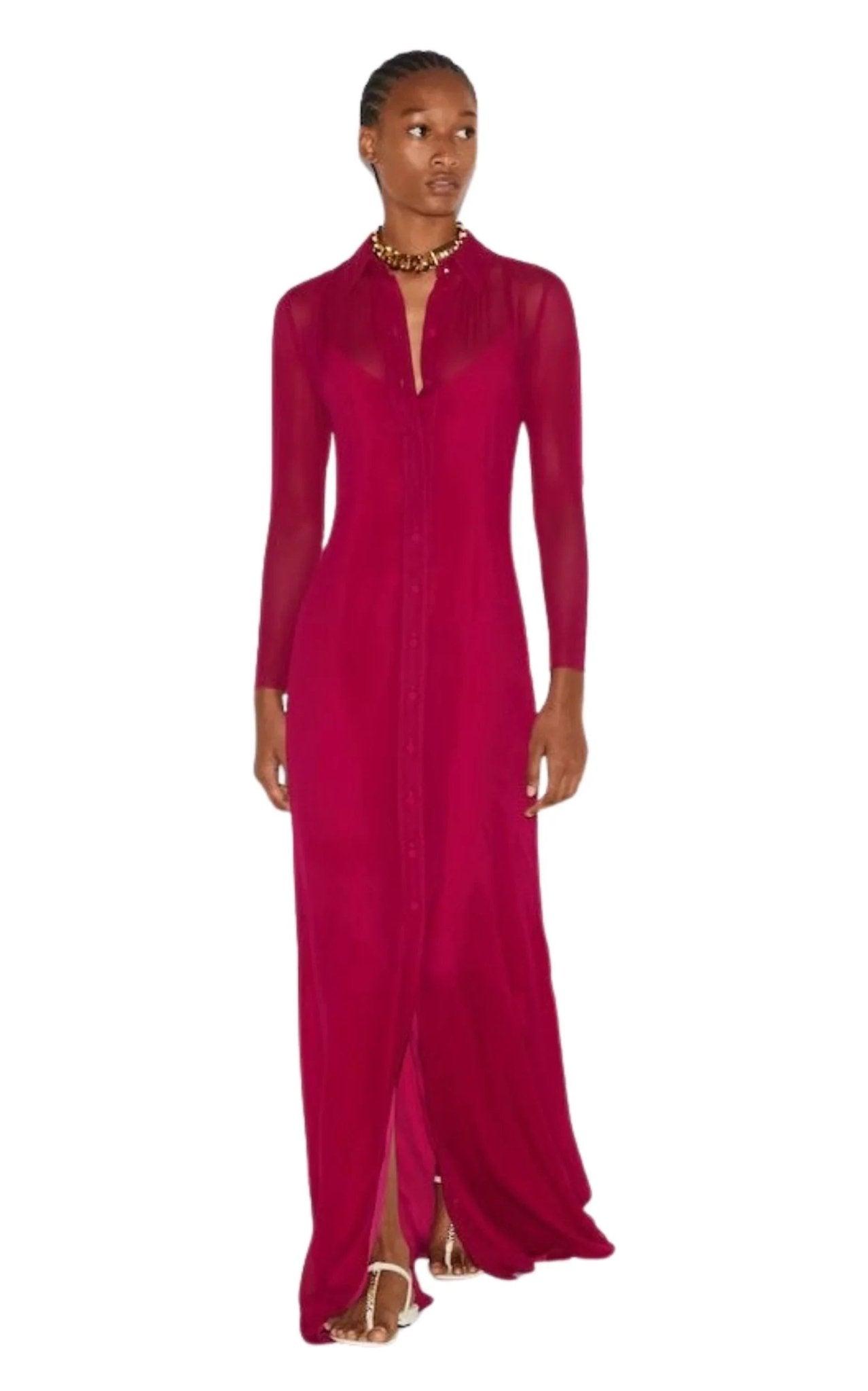 knee length dresses for ladies Gucci Liberty-print Crepe Maxi Dress – Runway Catalog main image 1
