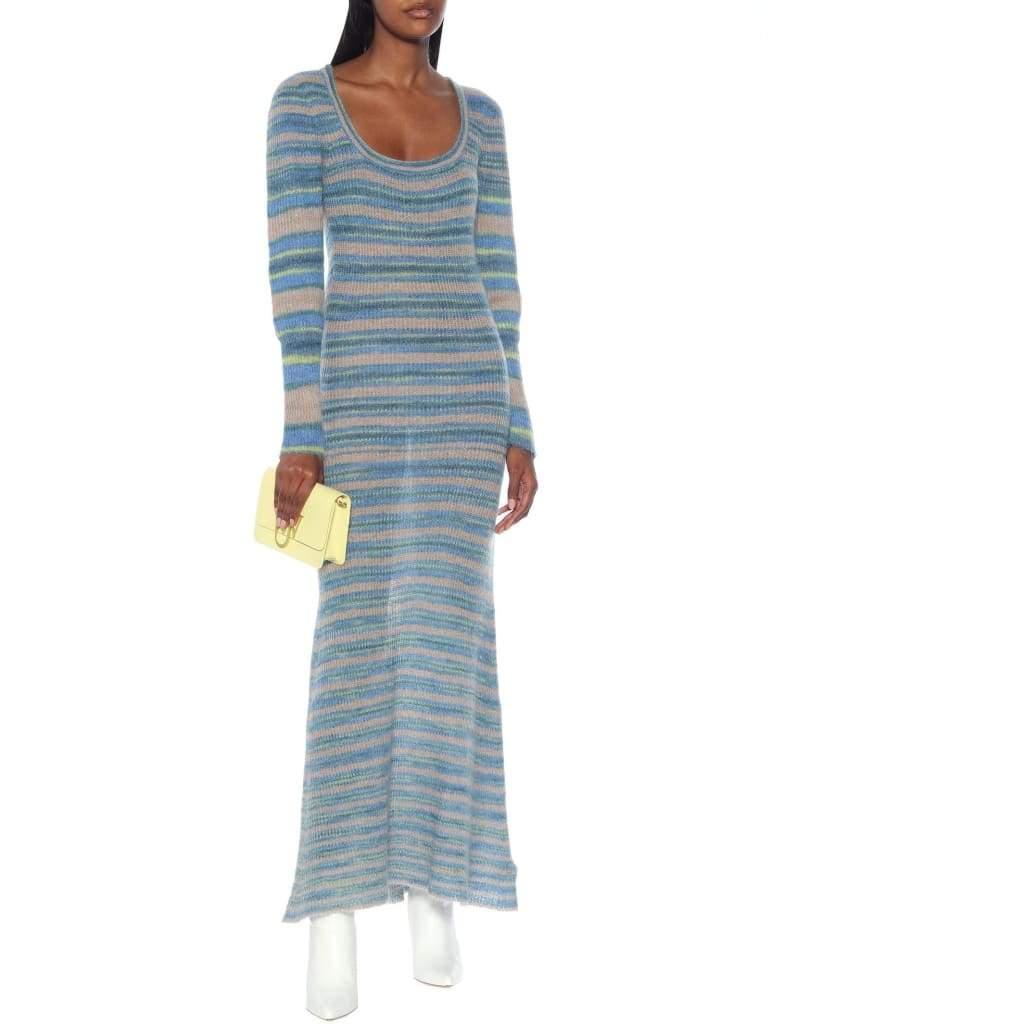 Jacquemus La Robe Perou Mohair-blend Midi Dress in Blue | Lyst