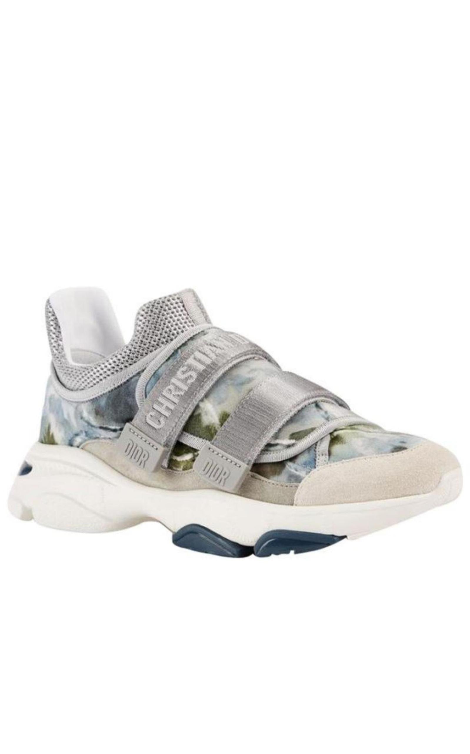 Dior D-wander Camouflage Techno Fabric Sneakers in Gray | Lyst