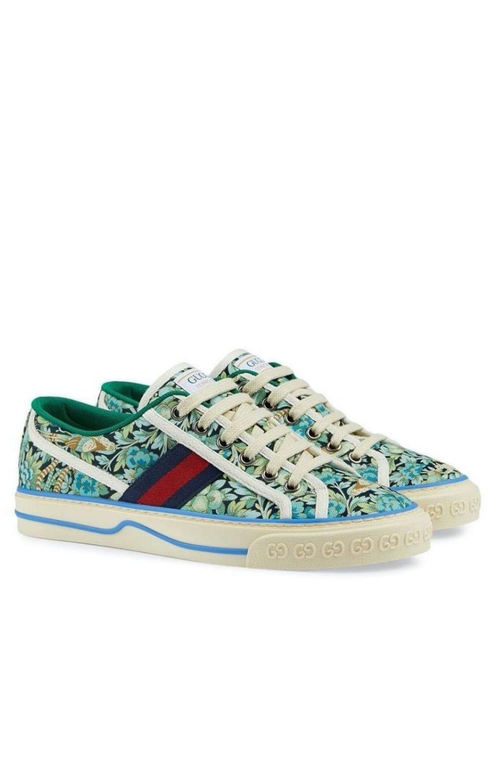 Gucci Liberty of London Womens Tennis 1977 High Top Sneakers 39.5/9-9.5US  627838