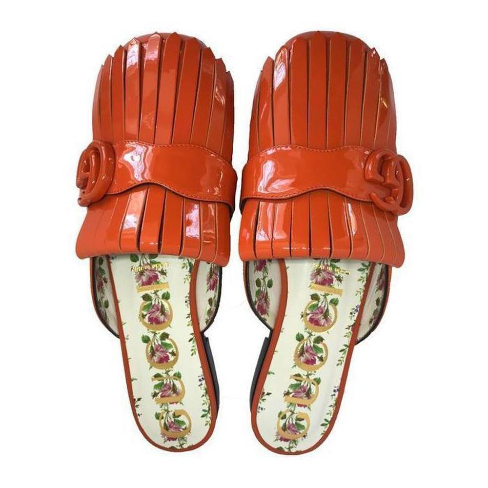 gucci marmont kiltie mule