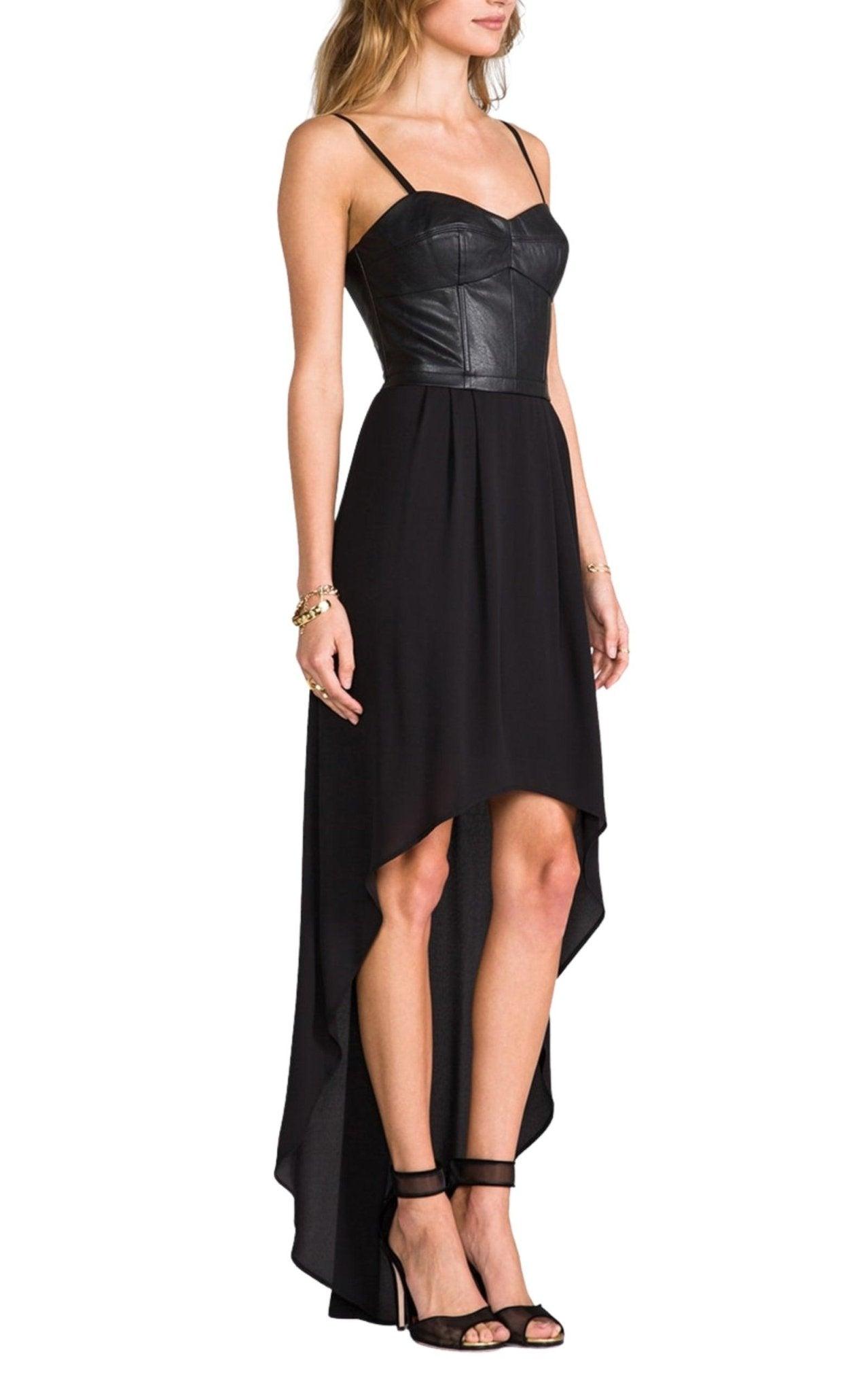 bcbg black high low dress Lace Taffeta High-Low Gown main image 0