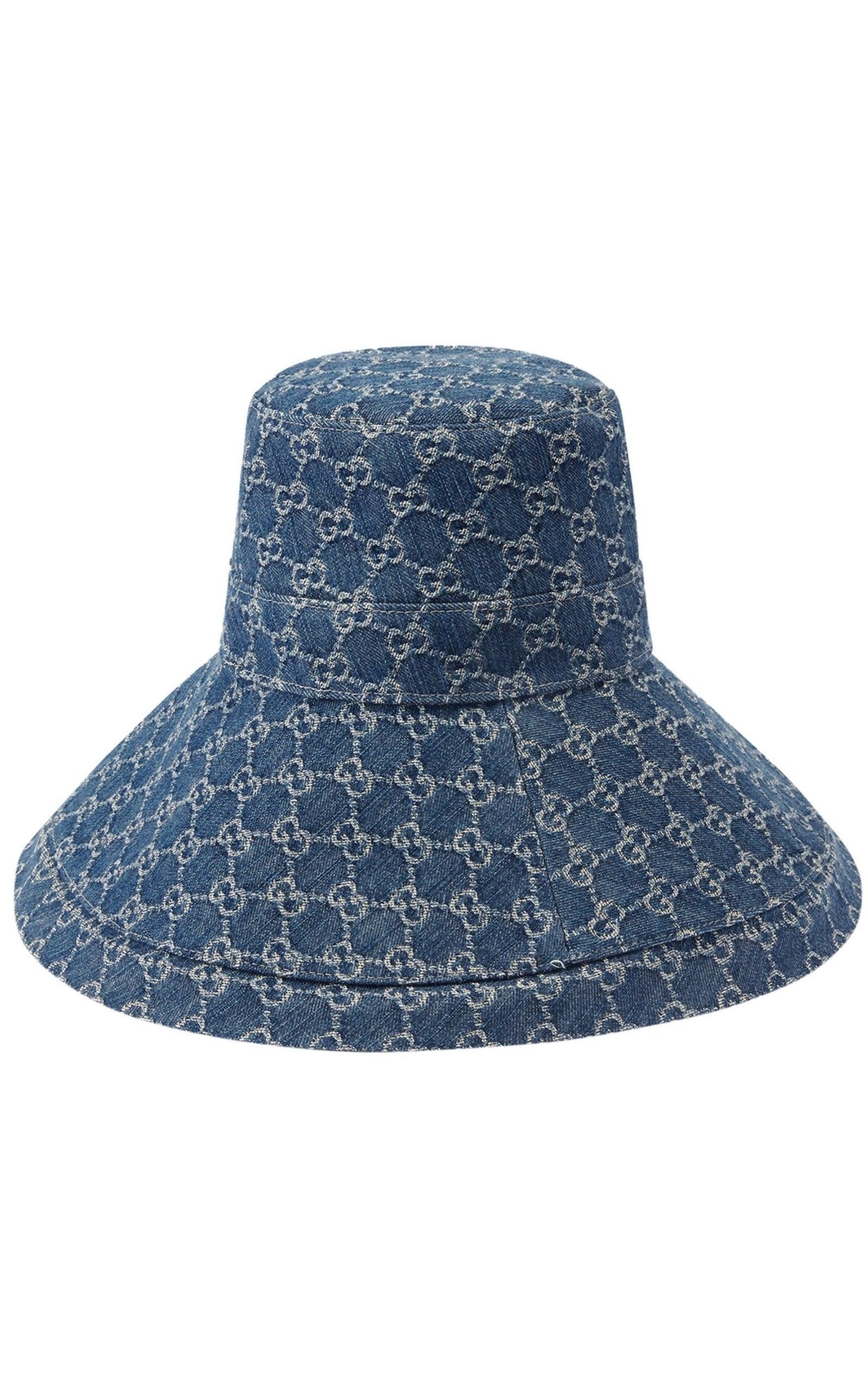 Gucci Wide Brim Gg-jacquard Denim Bucket Hat in Blue | Lyst UK