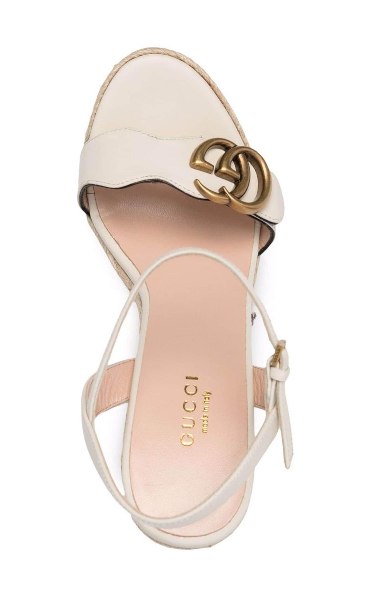 Gucci double g store leather sandals