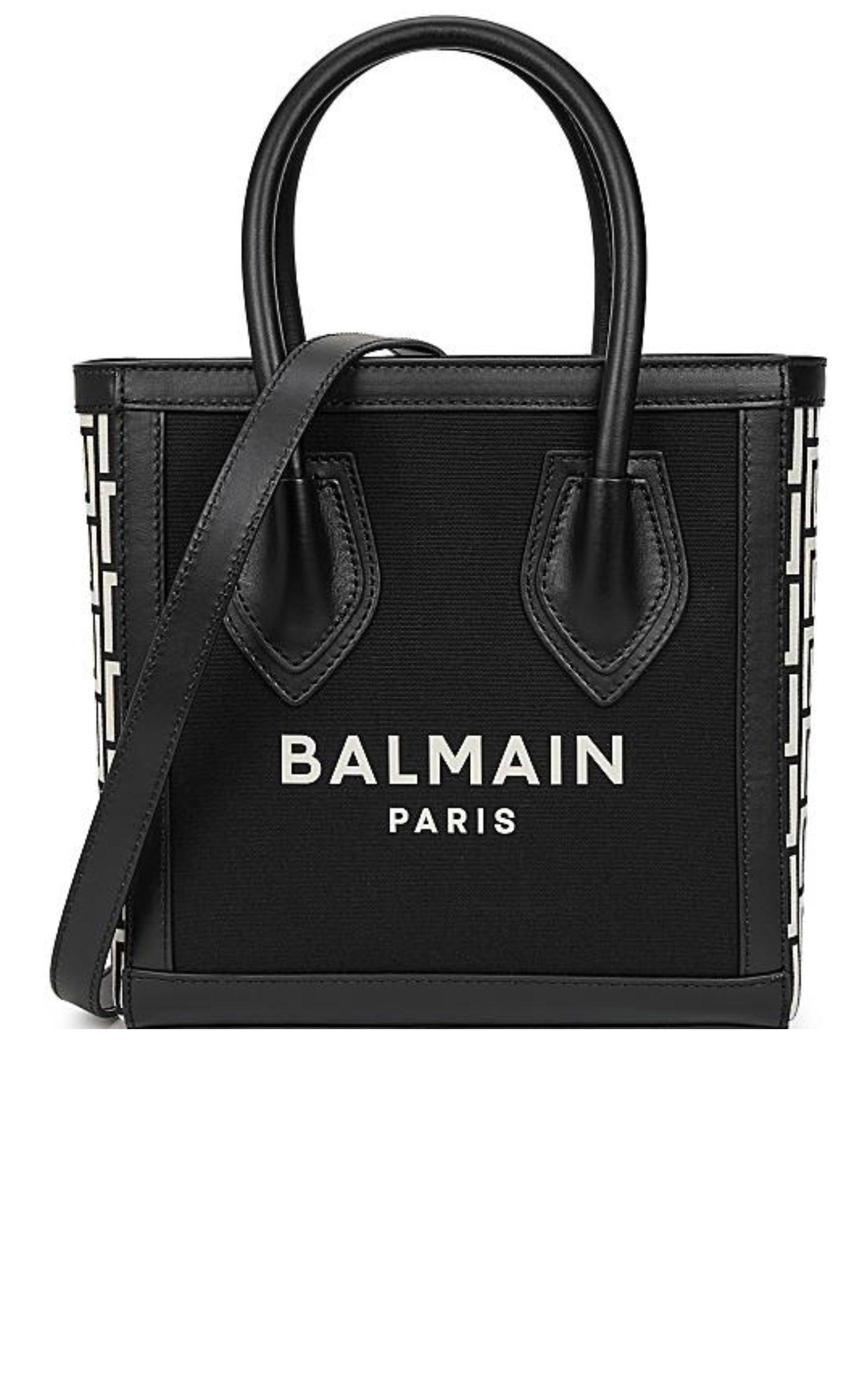 Balmain B-army 24 Panelled Canvas Tote in Black | Lyst
