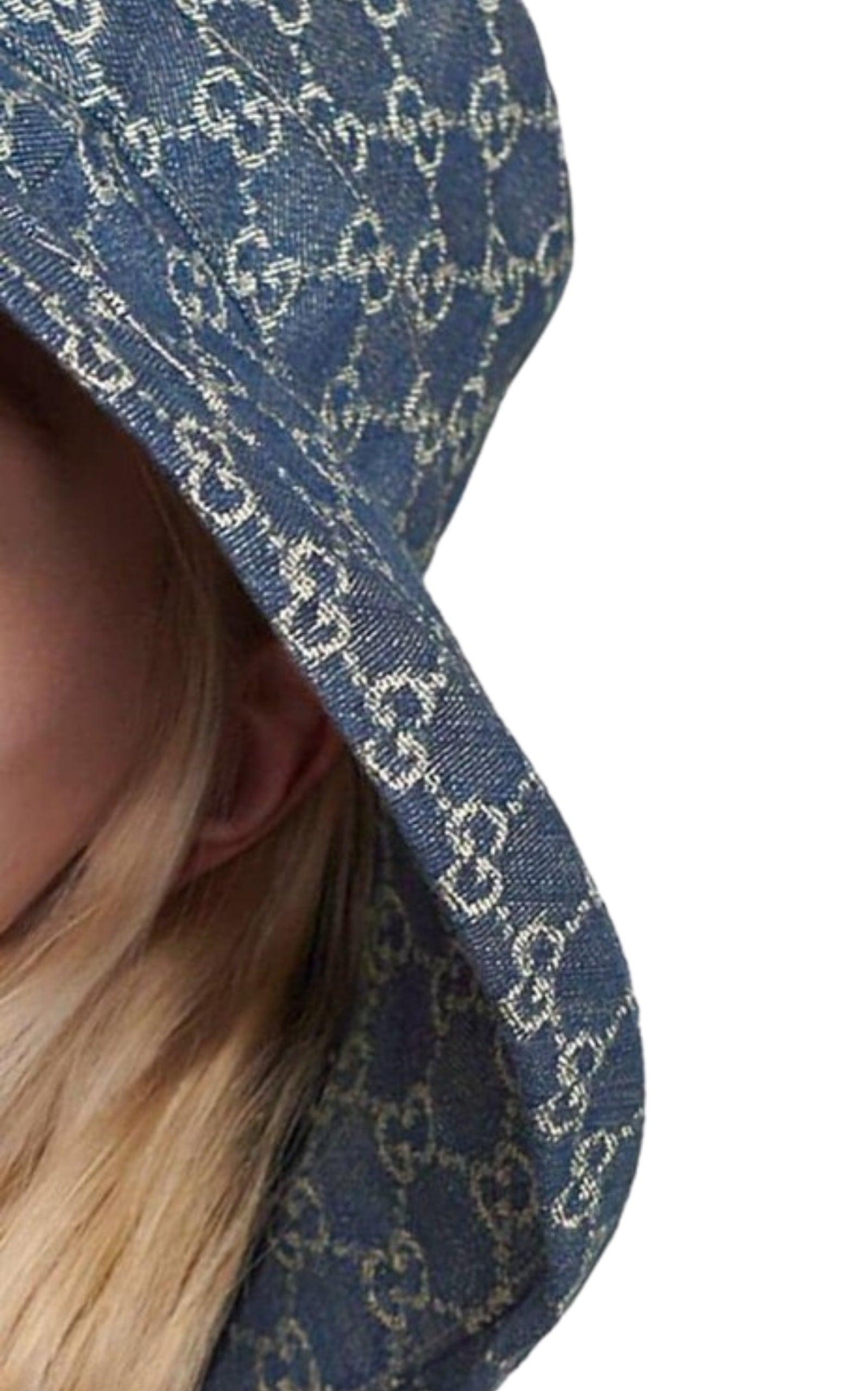 ハット Gucci Denim Bucket Hat GG denim bucket hat in blue and white | GUCCI® US