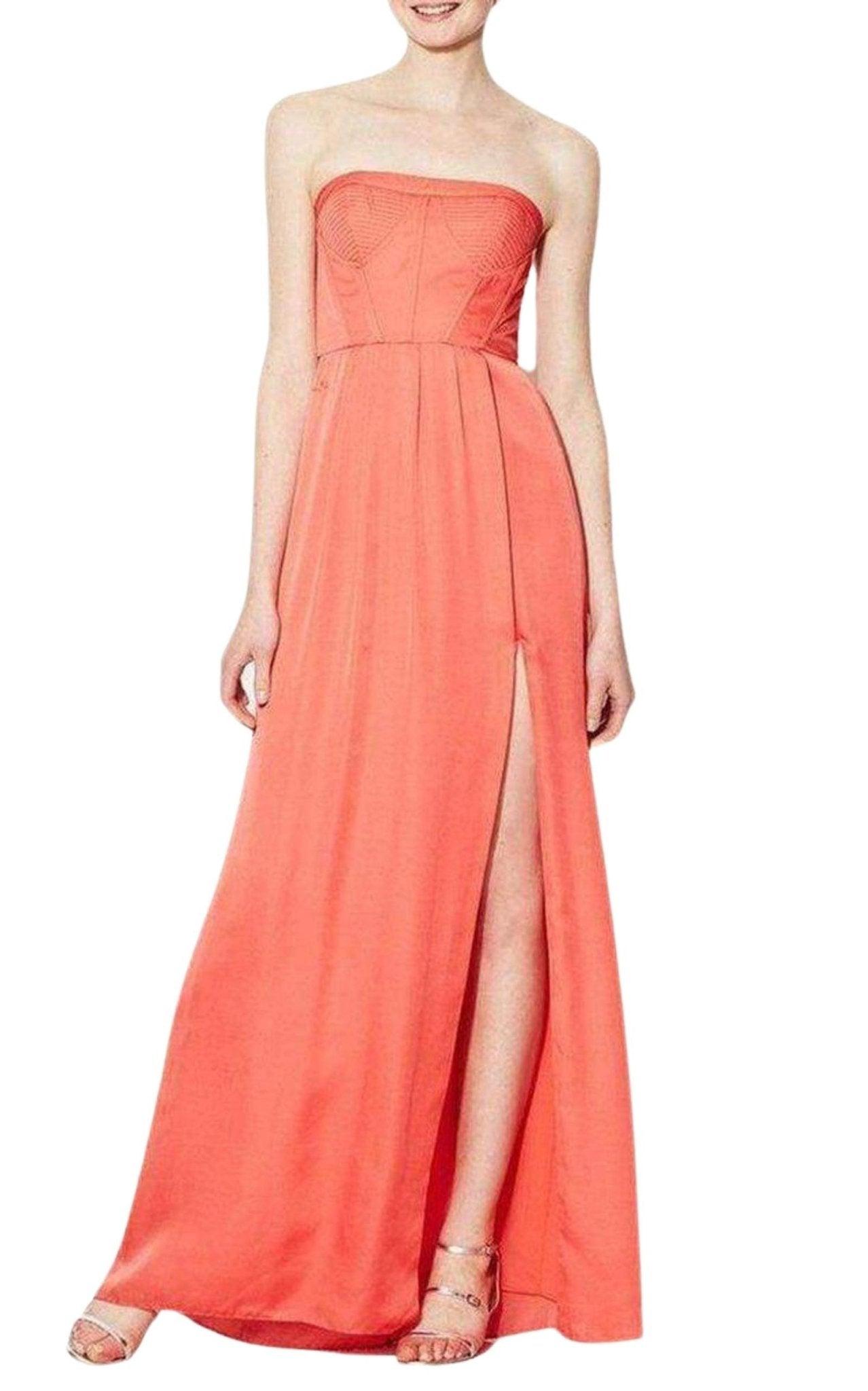 green emerald velvet dress Sheer Volume Strapless Dress – BCBGMAXAZRIA main image 1