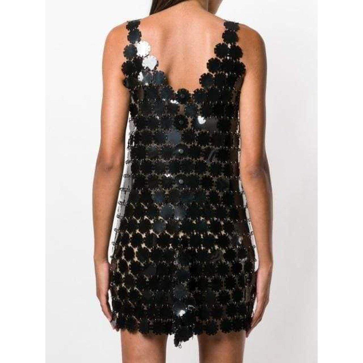 Paco Rabanne Chain-link Mini Dress in Black | Lyst