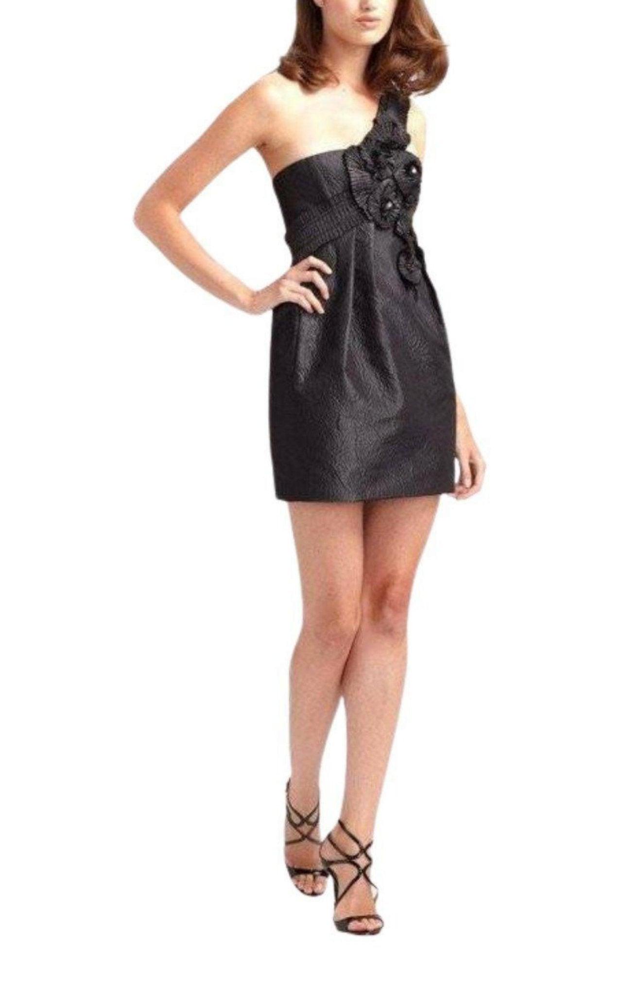 chinese dress ladies NEW BCBG Maxazria Black Combo Faux Leather Dress main image 1